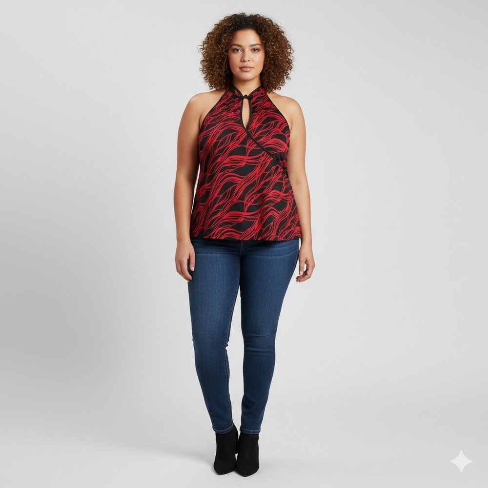 MXM 1X Red & Black Halter Top 14